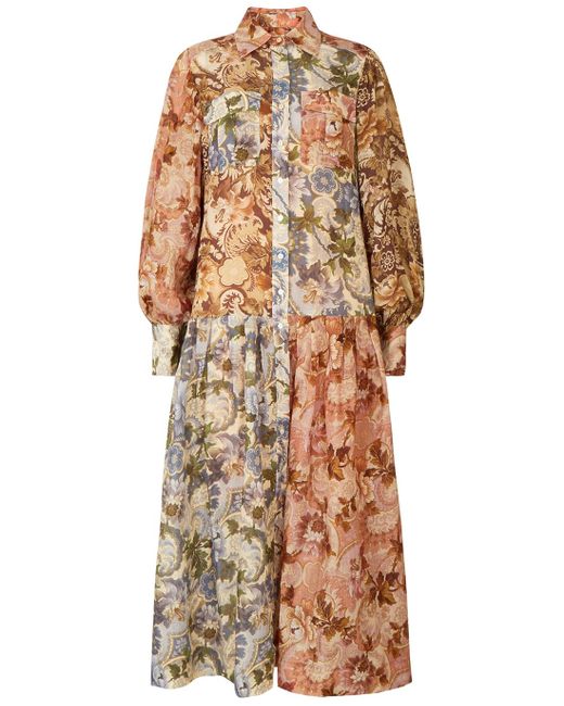 ALÉMAIS Cotton Phillipa Floral-print Ramie Shirt Dress | Lyst