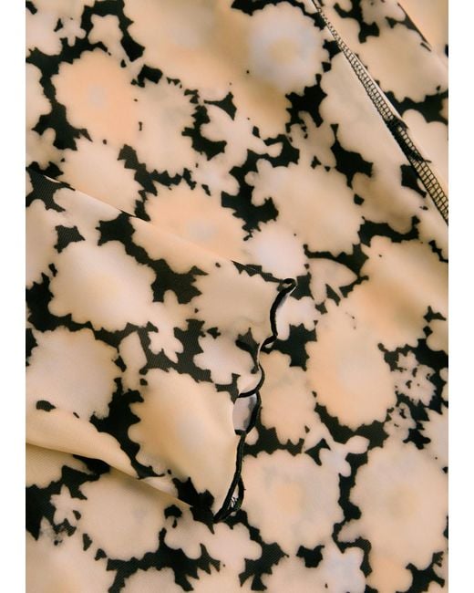KNWLS Natural Halcyon Printed Stretch-Jersey Top