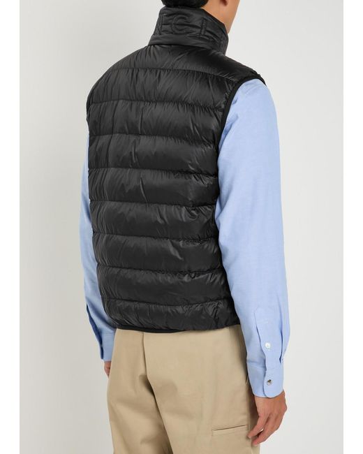 Moncler Black Rocoque Quilted Shell Gilet for men