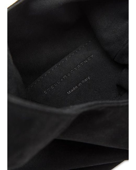 Stella McCartney Black Falabella Suede Wristlet Bag