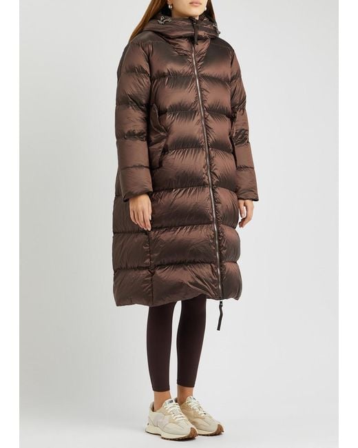 Varley Brown Payton Quilted Shell Coat