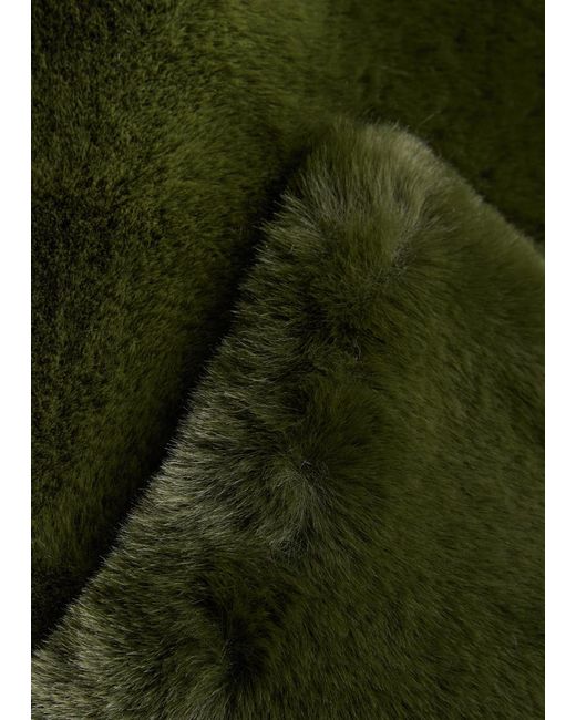 Jakke Green Faux Fur Coat Jacket