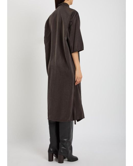 Lemaire Black Silk-Blend Midi Dress