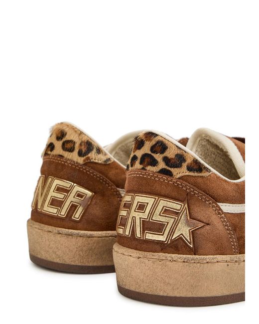 Golden Goose Deluxe Brand Brown Ball Star-Print Suede Sneakers