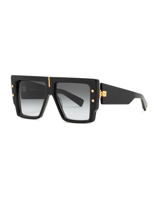 BALMAIN EYEWEAR Black B-grand D-frame Sunglasses for men