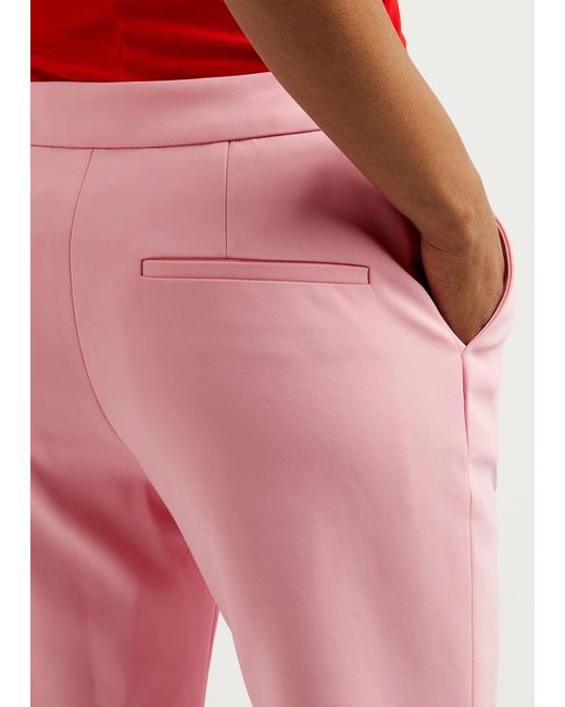 Balmain Pink Flared-Leg Trousers