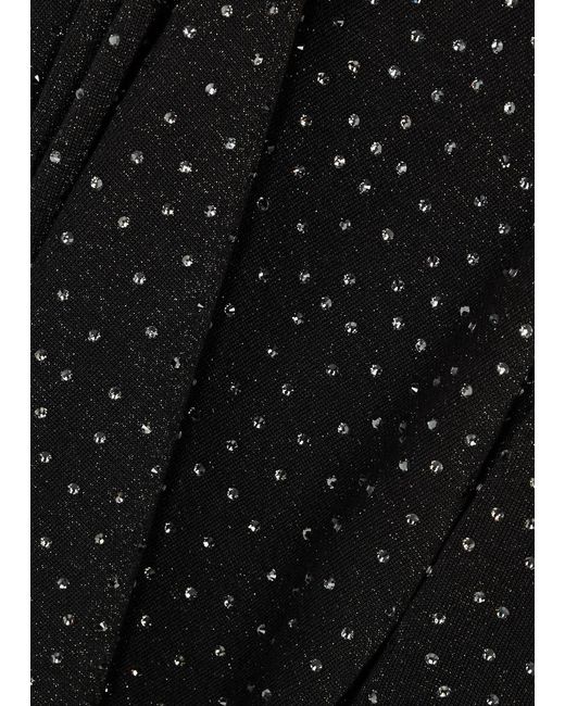 Marina Rinaldi Black Acqua Embellished Metallic-knit Jumper