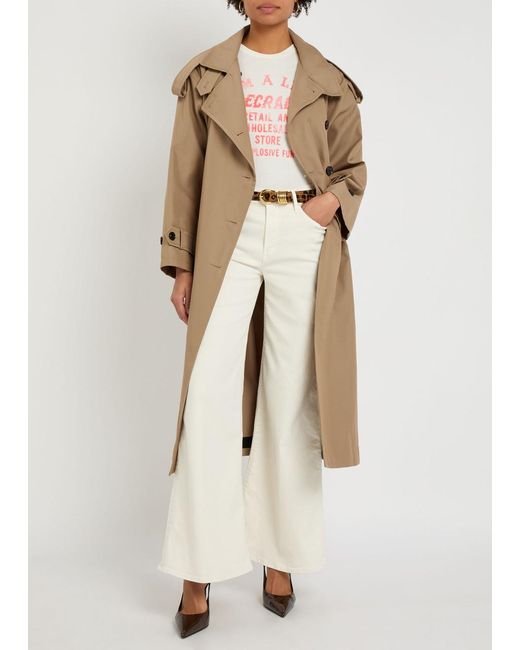 Mother White The Twister Skimp Wide-Leg Jeans