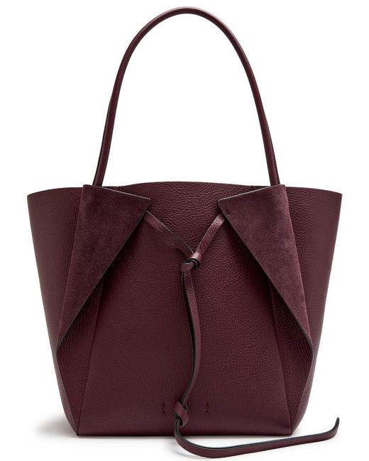 Gabriela Hearst Purple Marija Leather Tote Bag