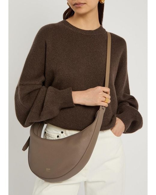 Khaite Metallic Augustina Grained Leather Cross-Body Bag