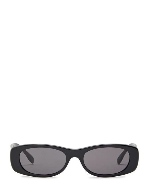 Fendi Black Narrow Rectangle-Frame Sunglasses