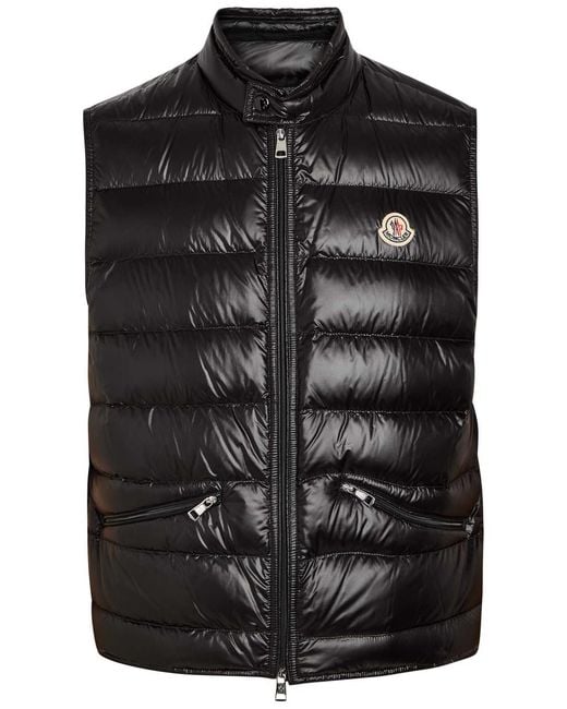 Moncler Black Gui Padded Nylon Gilet for men