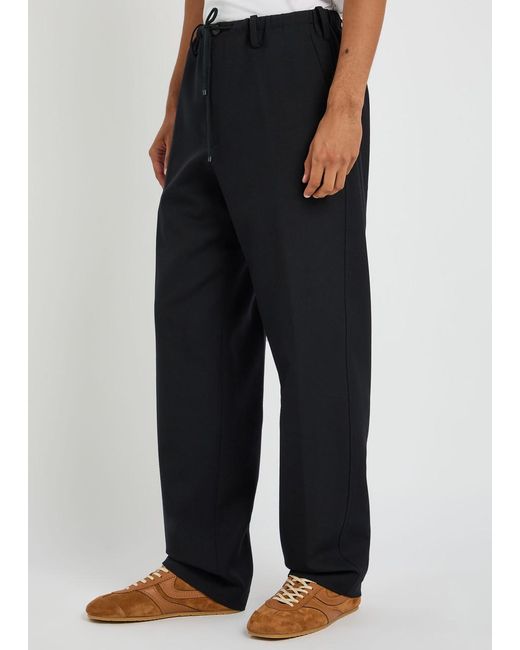 Dries Van Noten Blue Penny Wool Trousers for men