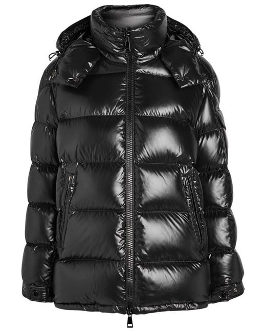 Moncler Black Maire Quilted Hooded Shell Jacket