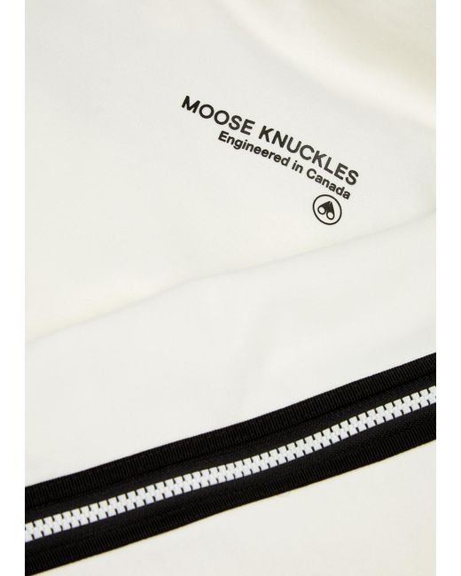 Moose Knuckles White Deschamps Hooded Cotton Sweatshirt for men
