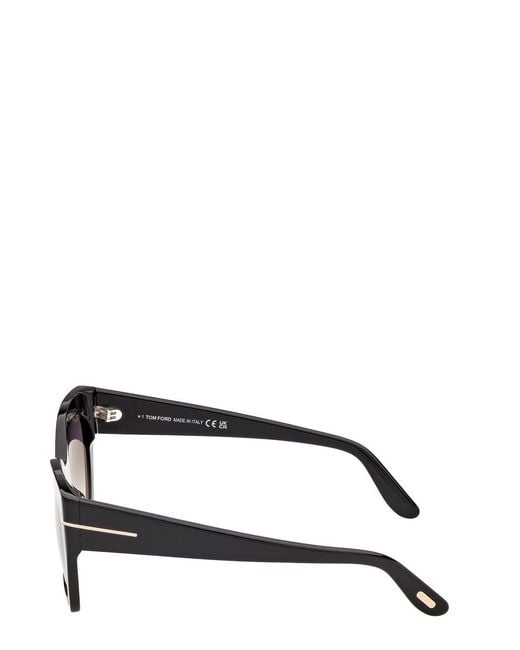Tom Ford Gray Joni Butterfly-Frame Sunglasses