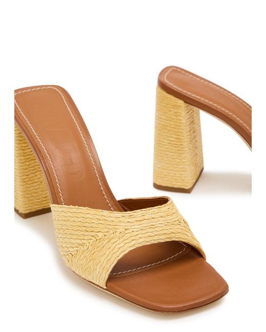 Staud Natural Sloane 95 Raffia Sandals