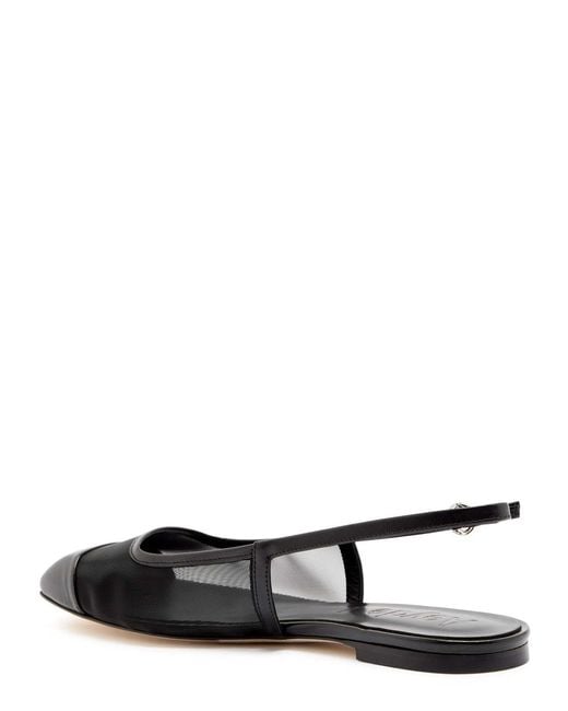 Aeyde White Geraldine Mesh Slingback Ballet Flats