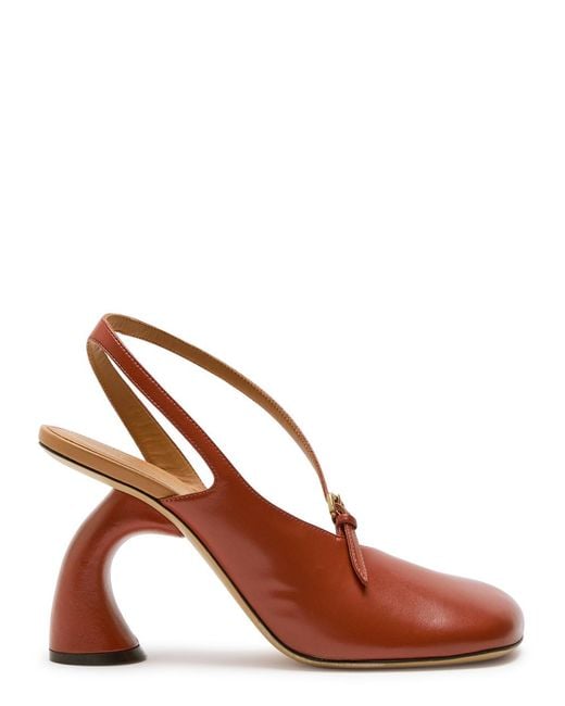 Dries Van Noten Brown 100 Cut-Out Leather Pumps
