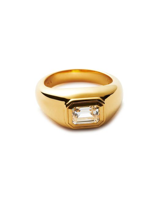 Missoma Metallic Dome 18kt -plated Vermeil Ring