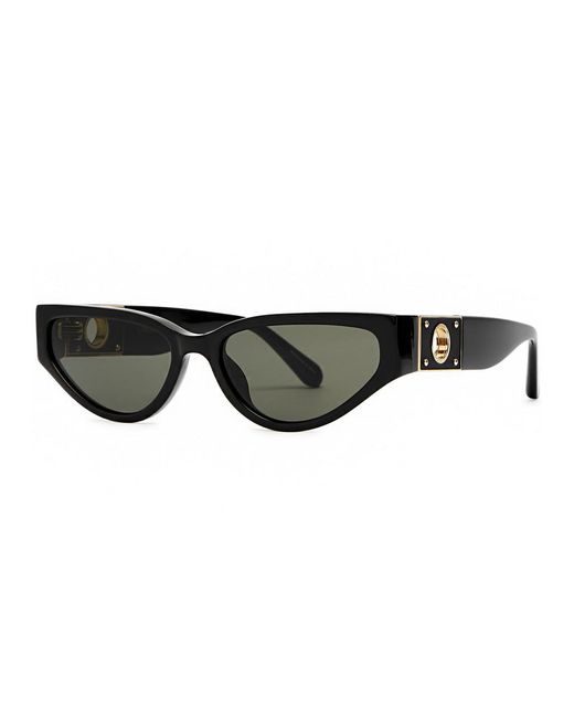 Linda Farrow Black Tomie Cat-eye Sunglasses