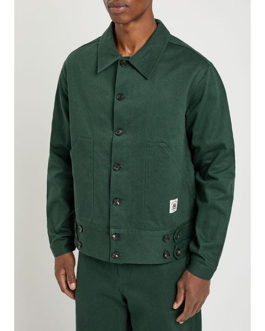 Bode Green Knolly Brook Side Canvas Jacket for men