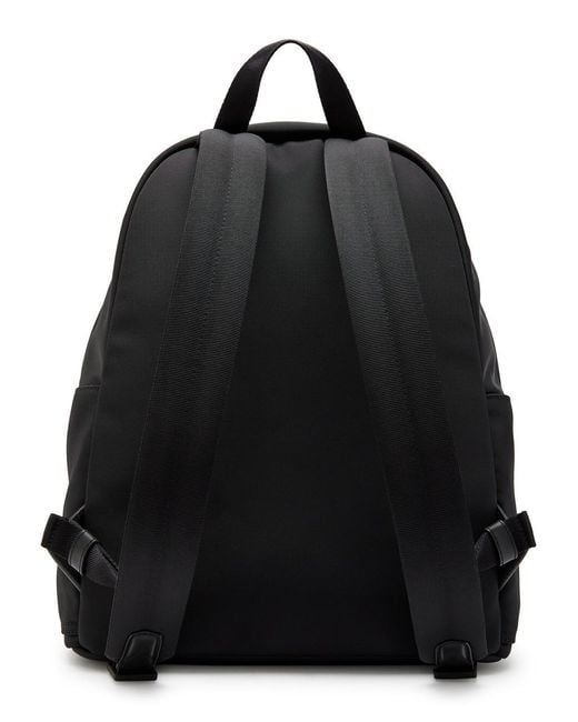 Moncler Black Pierick Logo-Appliquéd Canvas Backpack for men