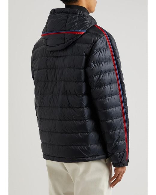 Moncler Black Agout Quilted Shell Jacket for men