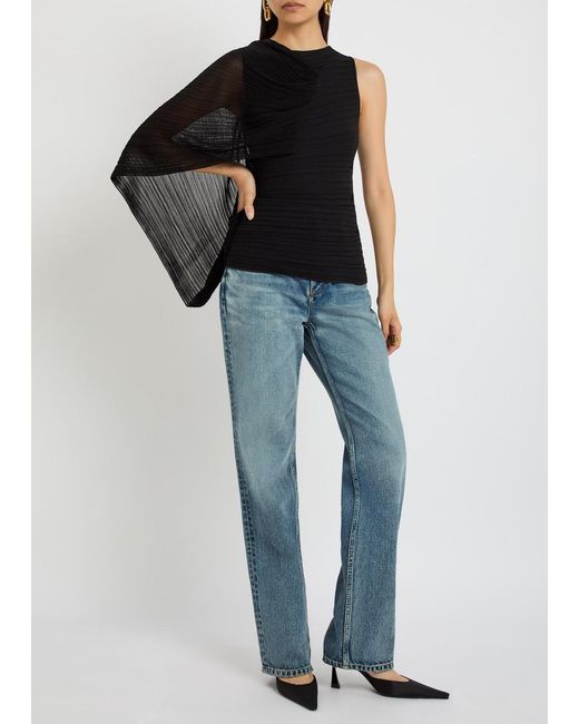 Balmain Black Layered Textured Close-Knit Top