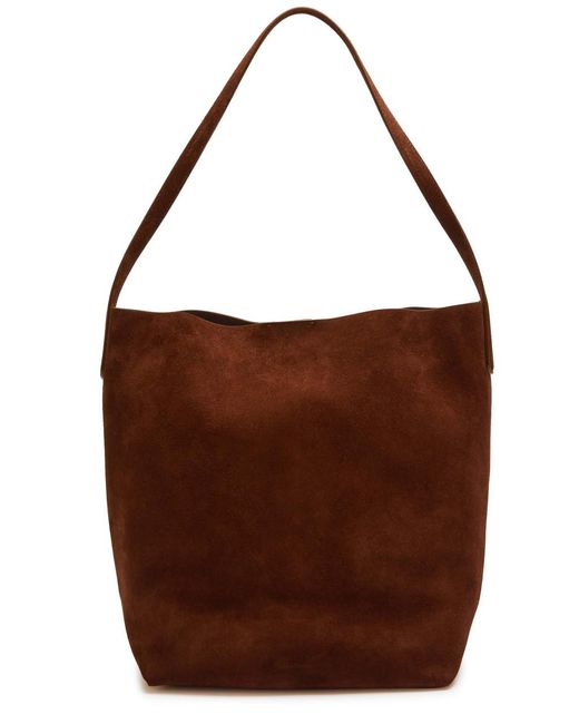 Mansur Gavriel Brown Cabas Everyday Suede Tote