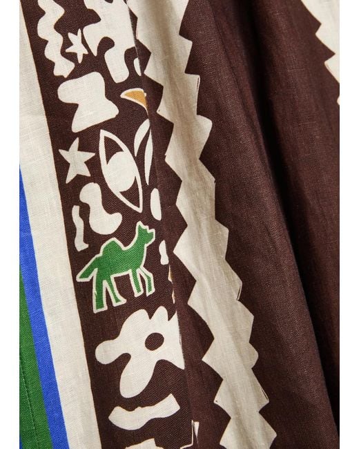 ALÉMAIS Multicolor Maroc Printed Wide-Leg Linen Trousers
