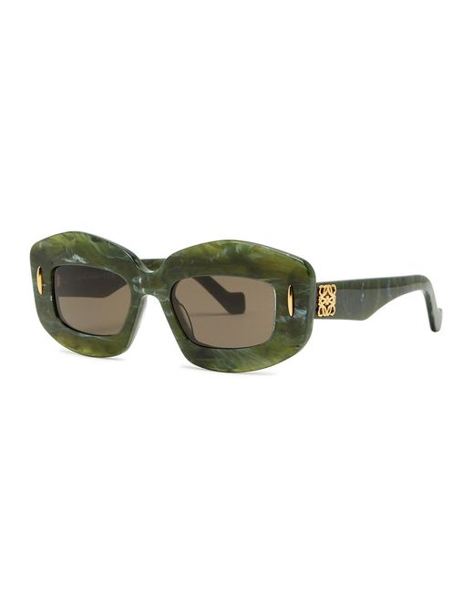 Loewe Green Oversized Oval-frame Sunglasses