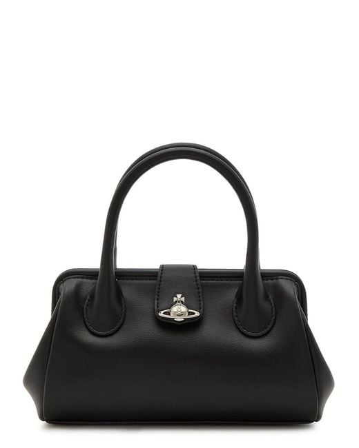 Vivienne Westwood Black Pamela Small Faux Leather Top Handle Bag
