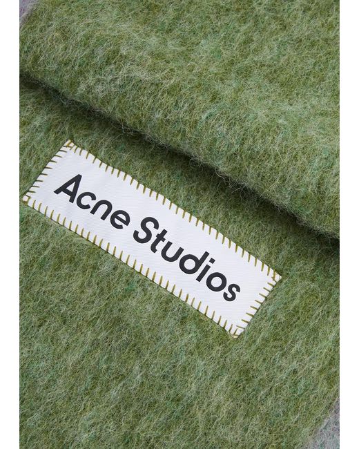 Acne Green Vally Alpaca-blend Scarf for men