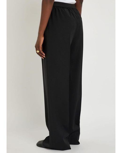 Loewe Black Logo Wool Trousers