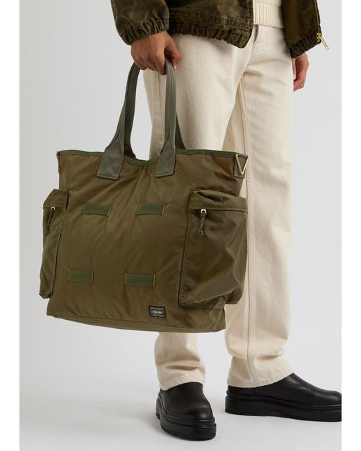 Porter-Yoshida and Co Green Force 2Way Nylon Tote Bag for men