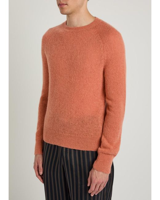 Dries Van Noten Orange Manus Knit Jumper for men