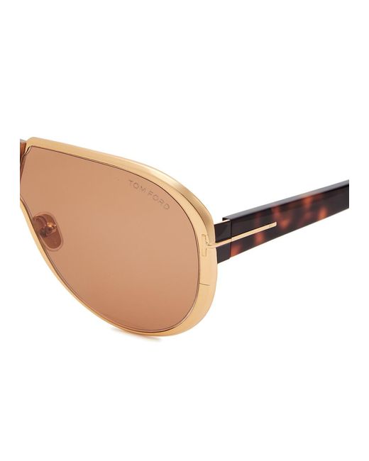 Tom Ford Brown Wallace Round-frame Sunglasses for men