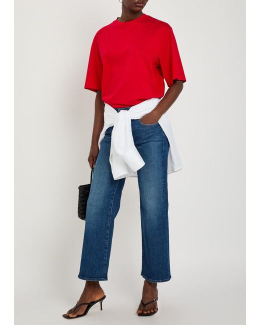 Mother Blue The Mid Rise Rambler Stretch-Denim Jeans