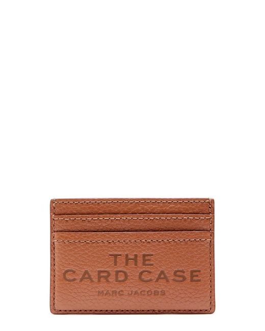 Marc Jacobs Brown The Card Case Grained Leather Card Holder