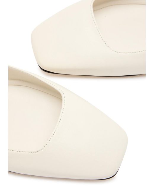 Jimmy Choo White Diamond Tilda Embellished Leather Flats