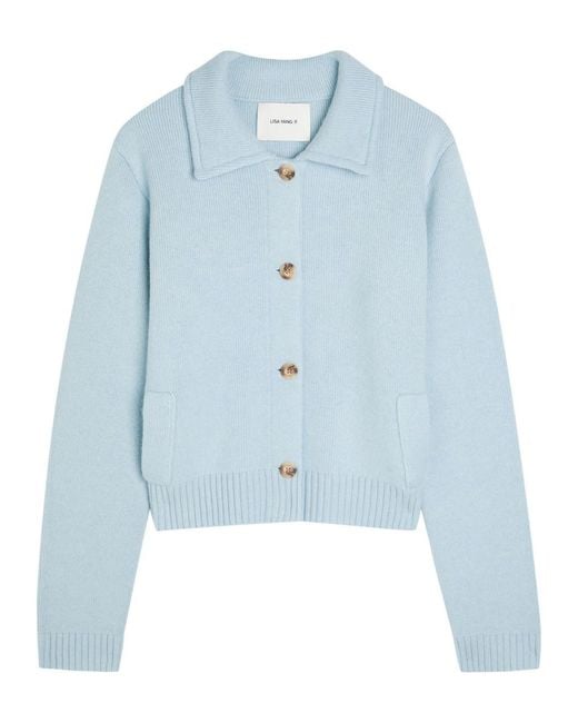 Lisa Yang Blue Lynna Cashmere Jacket
