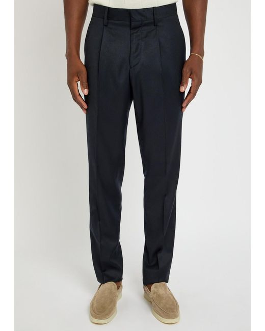 Lardini Blue Wool And Cashmere-Blend Trousers for men