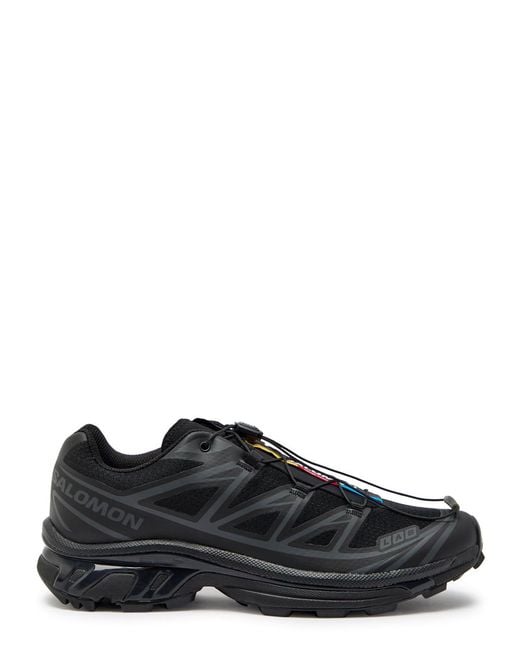 Salomon Black Xt-6 Panelled Mesh Sneakers for men