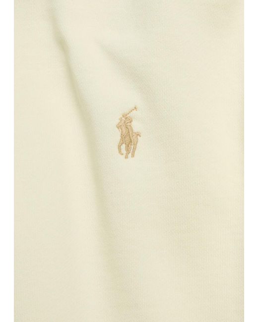 Polo Ralph Lauren Natural Logo-Embroidered Hooded Cotton Sweatshirt for men