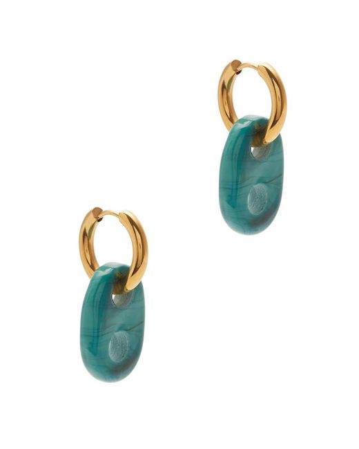 SANDRALEXANDRA Blue Marnier 18kt Gold-plated Hoop Earrings