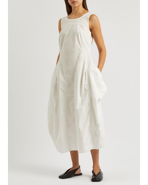 High White Other Way Cotton-Poplin Midi Dress