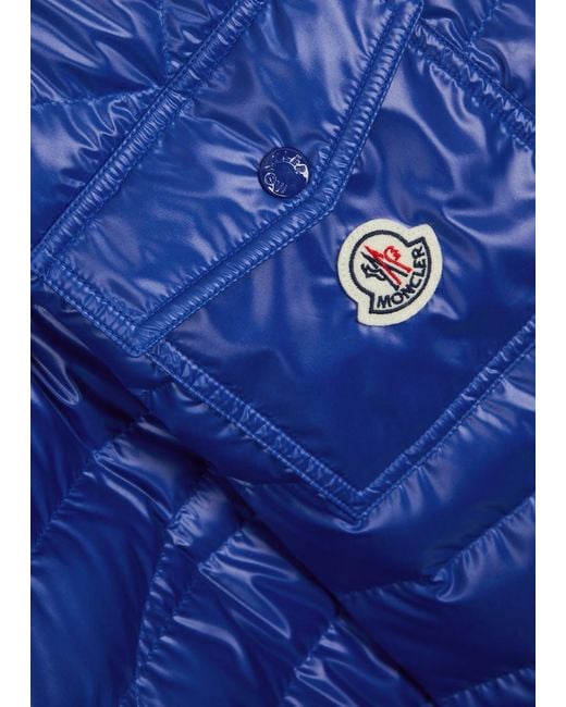 Moncler Blue Lauros Quilted Shell Jacket for men