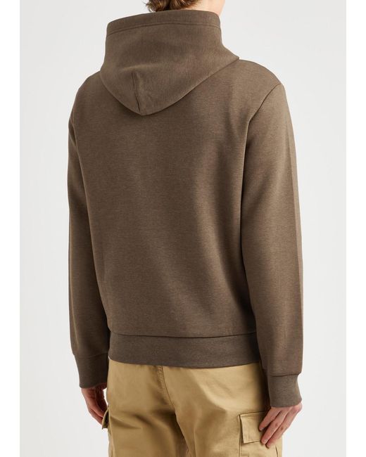 Polo Ralph Lauren Brown Logo Hooded Jersey Sweatshirt for men