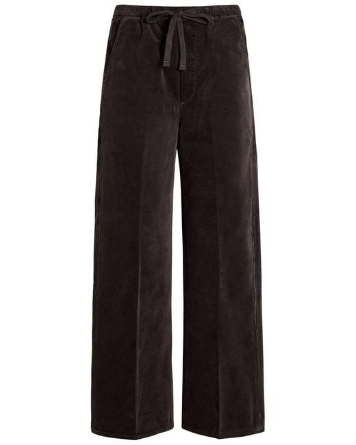 Citizens of Humanity Black Aurora Straight-Leg Corduroy Trousers